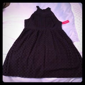 Navy Xhilaration Eyelet Dress